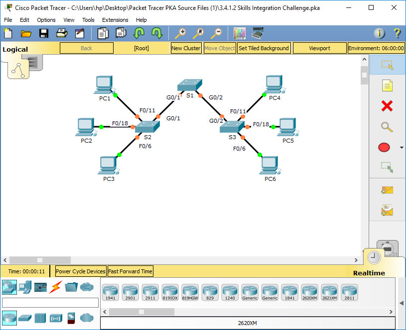 Packet Tracer - 3.4.1.2 Skills Integration Challenge Instructions Answers 13