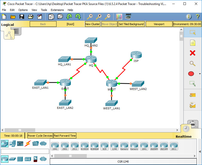 6.5.2.4 Packet Tracer - Troubleshooting VLSM and Route Summarization Instructions Answers 5