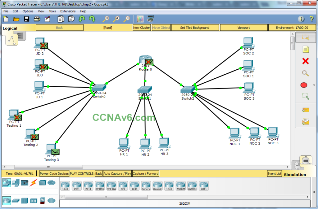 subnetting examples in cisco packet tracer
