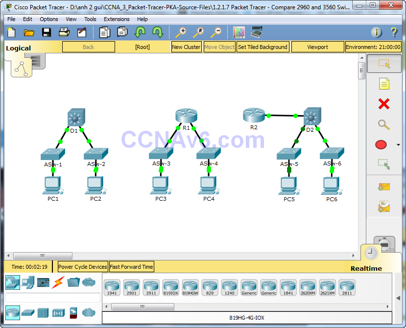 1.2.1.7 Packet Tracer - Compare 2960 and 3560 Switches Answers 27