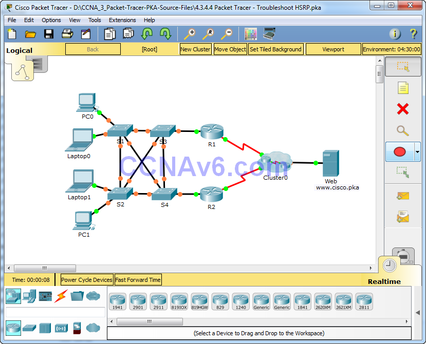 4.3.4.4 Packet Tracer - Troubleshoot HSRP Answers 6