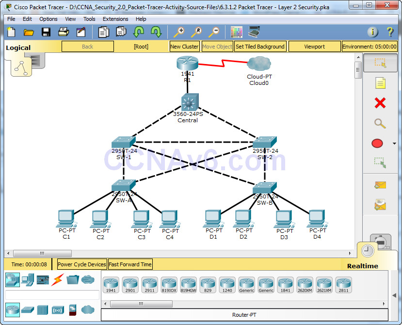 6.3.1.2 Packet Tracer - Layer 2 Security Answers 1