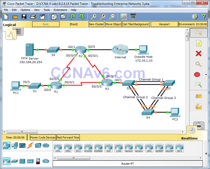 8.2.4.14 Packet Tracer - Troubleshooting Enterprise Networks 3 Instructions Answers 1
