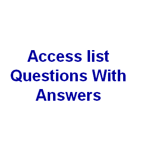 CCNA 200-125 Exam: Access list Questions With Answers 4