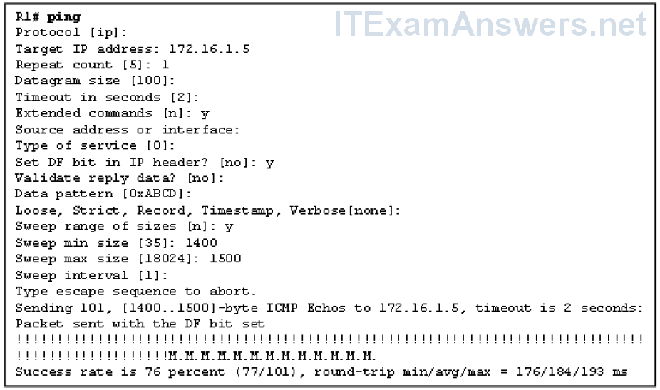 CCNP TSHOOT Chapter 4 Exam Answers (Version 7) - Score 100% 3