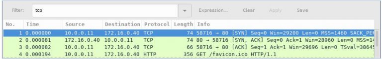 wireshark pcap 3 way handshake