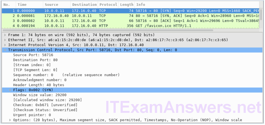 4.5.2.4 Lab – Using Wireshark to Observe the TCP 3-Way Handshake (Instructor Version) 3
