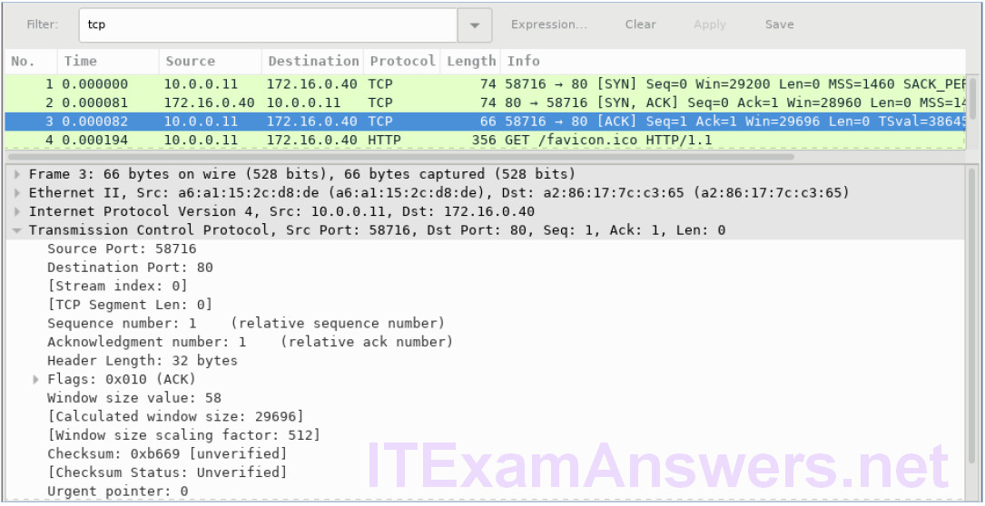 4.5.2.4 Lab – Using Wireshark to Observe the TCP 3-Way Handshake (Instructor Version) 5
