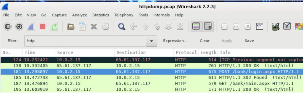how to list urls in pcap wireshark