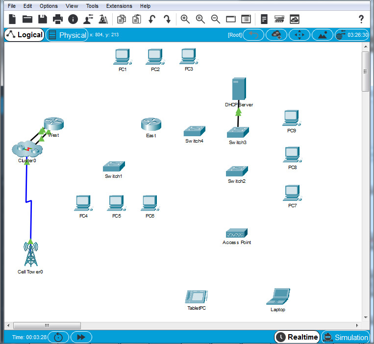 4.7.2 Packet Tracer - Connect the Physical Layer - Instructions Answer 2