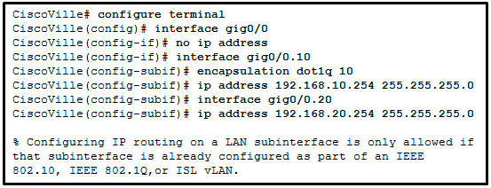 Módulos 1 - 4 CCNA2 v7 Respuestas del examen de conceptos de conmutación, VLAN y enrutamiento InterVLAN 39