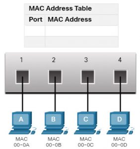 switches dynamically learn what mac addresses exist on a switch port
