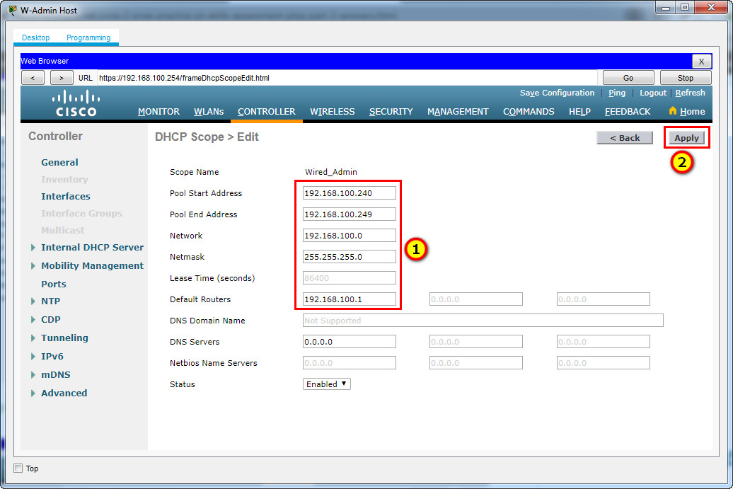 CCNA 2: SRWE Practice PT Skills Assessment (PTSA) - Part 2 Answers 52