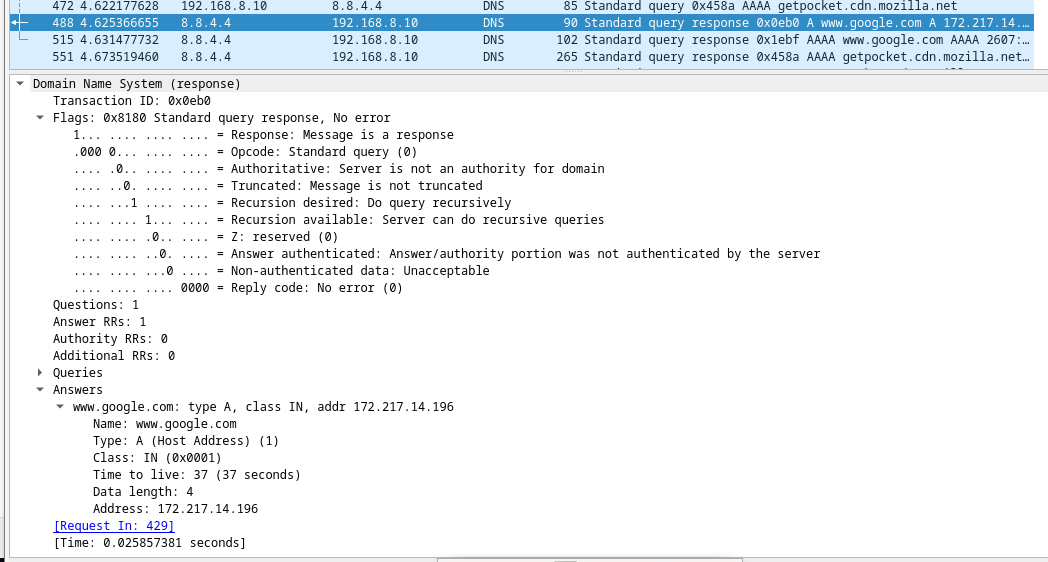 10.2.7 Lab - Using Wireshark to Examine a UDP DNS Capture (Answers) 18