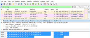 wireshark mac address only