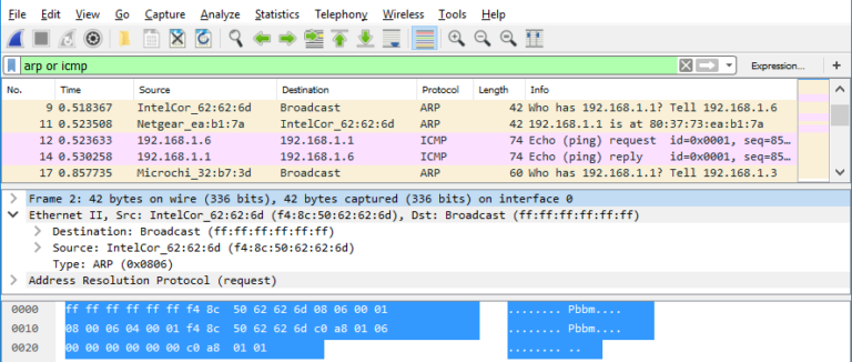 wireshark capture filter for ping