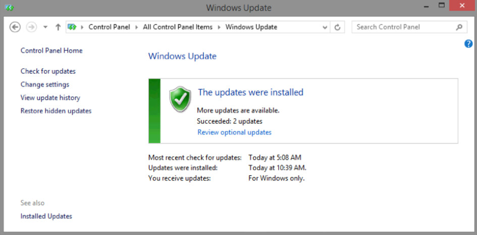 5.2.1.10 Lab - Check for Updates in Windows 8 (Answers) 13