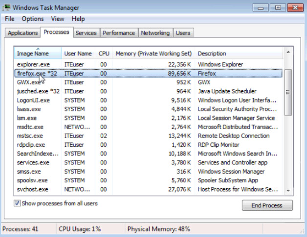 6.1.1.5 Lab - Task Manager in Windows 7 and Vista (Answers) 34