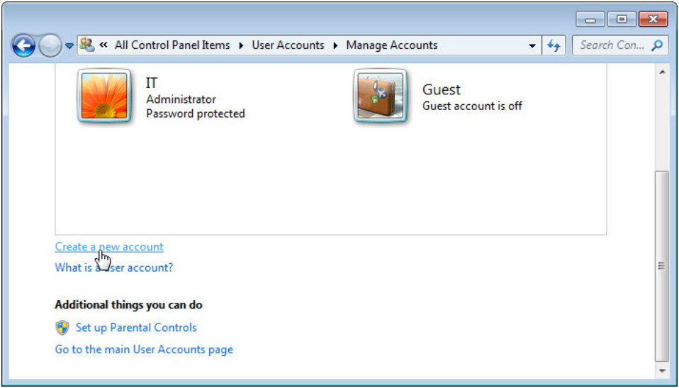 6.1.2.3 Lab - Create User Accounts in Windows 7 and Vista (Answers) 16