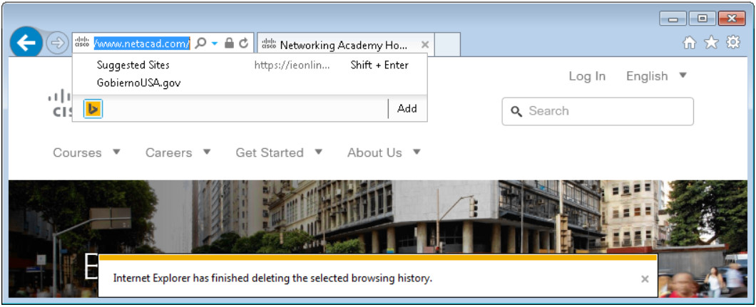 6.1.2.5 Lab - Configure Browser Settings in Windows 7 and Vista (Answers) 26