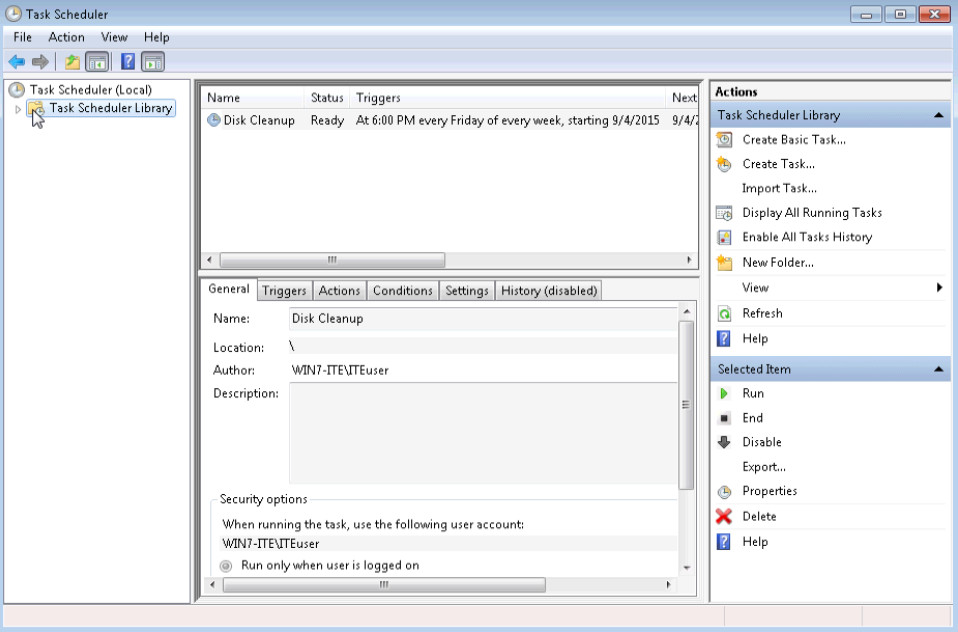6.3.1.5 Lab - Task Scheduler in Windows 7 and Vista (Answers) 35