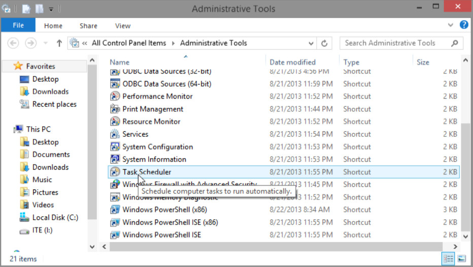 6.3.1.5 Lab - Task Scheduler in Windows 8 (Answers) 24
