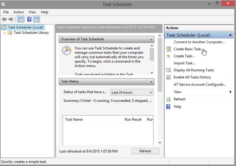 6.3.1.5 Lab - Task Scheduler in Windows 8 (Answers) 25