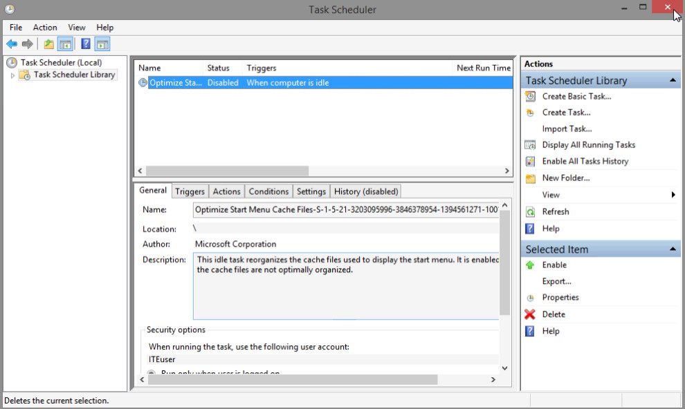 6.3.1.5 Lab - Task Scheduler in Windows 8 (Answers) 46