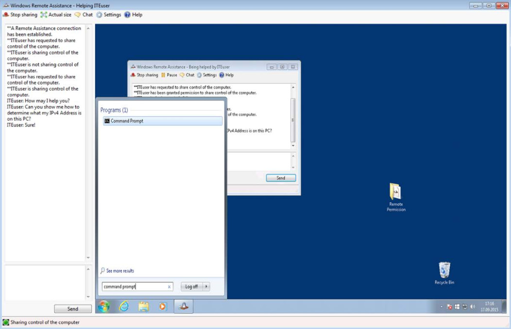 8.1.4.3 Lab - Remote Assistance in Windows (Answers) 50
