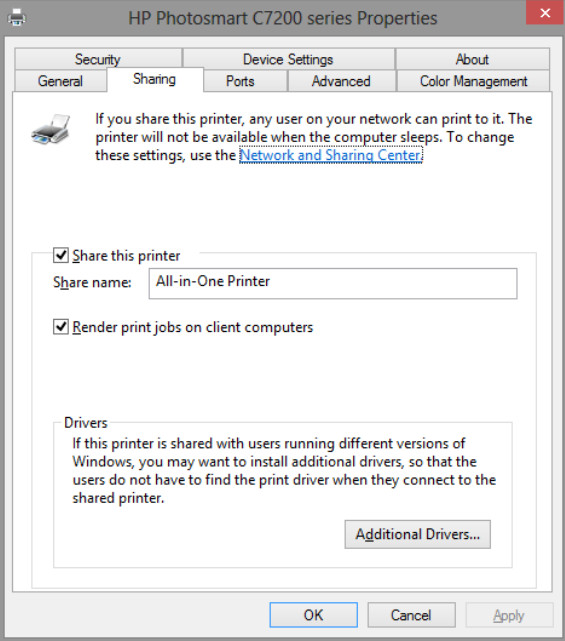 11.3.2.5 Lab - Share a Printer in Windows 8 (Answers) 11