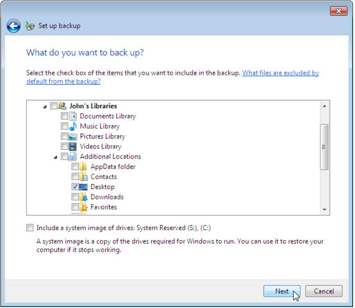 12.3.1.3 Lab - Configure Data Backup and Recovery in Windows 7 and Vista (Answers) 45