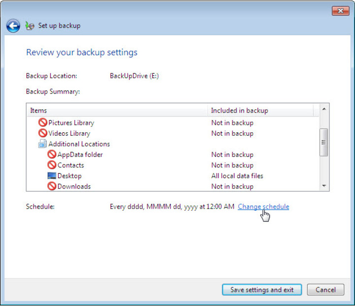 12.3.1.3 Lab - Configure Data Backup and Recovery in Windows 7 and Vista (Answers) 46