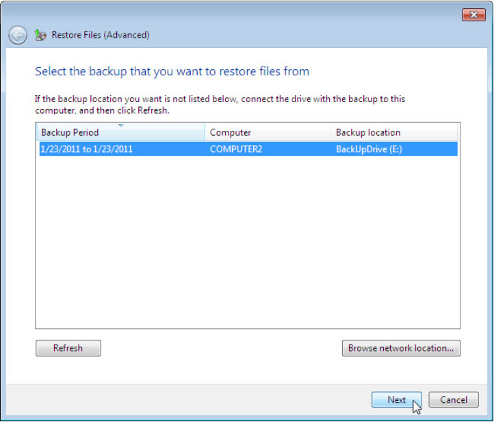 12.3.1.3 Lab - Configure Data Backup and Recovery in Windows 7 and Vista (Answers) 52