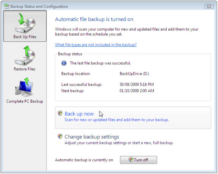 12.3.1.3 Lab - Configure Data Backup and Recovery in Windows 7 and Vista (Answers) 74