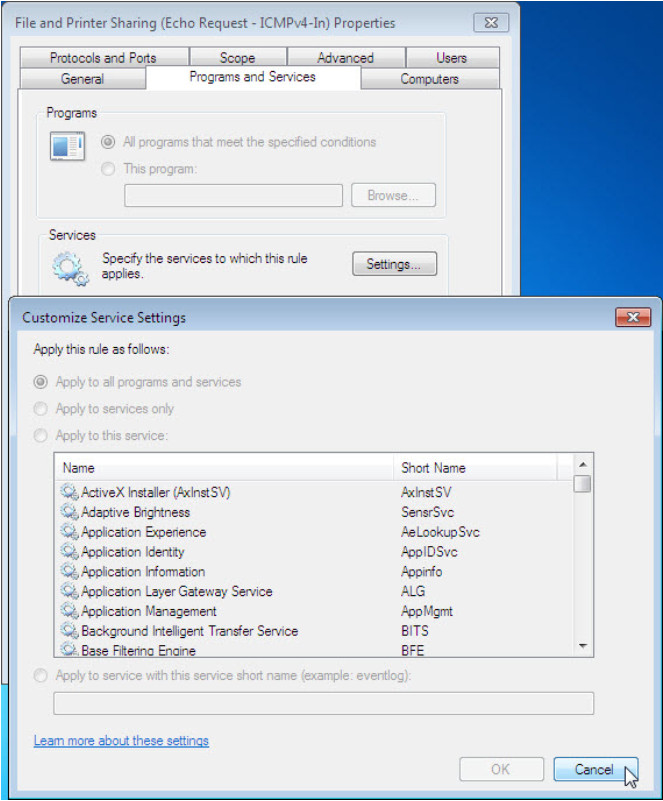 12.3.1.5 Lab - Configure the Firewall in Windows 7 and Vista (Answers) 47