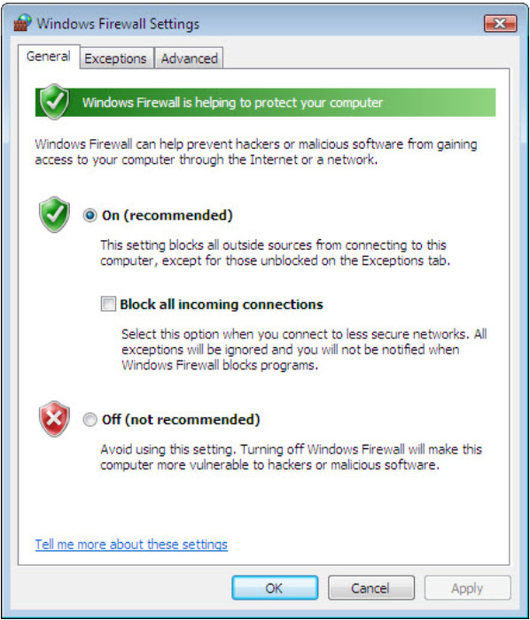 12.3.1.5 Lab - Configure the Firewall in Windows 7 and Vista (Answers) 55