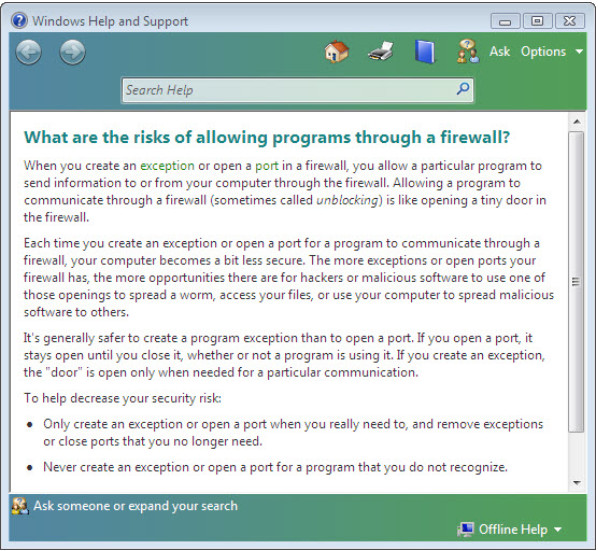 12.3.1.5 Lab - Configure the Firewall in Windows 7 and Vista (Answers) 57