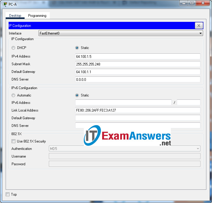 ENSA (Versión 7.00) Examen final de evaluación de habilidades PT (PTSA) Respuestas 10