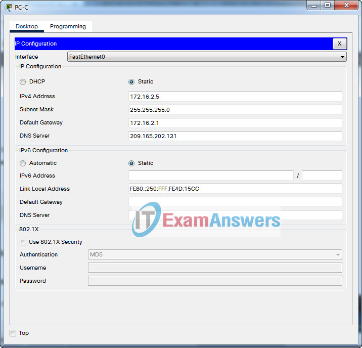 ENSA (Version 7.00) Final PT Skills Assessment Exam (PTSA) Answers 12