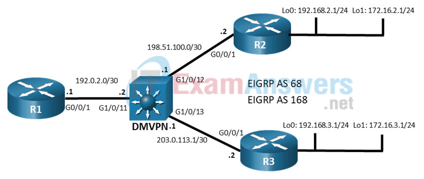 20.1.2 Lab - Configure Secure DMVPN Tunnels (Answers) 2