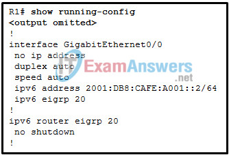 Chapters 1 - 5: Routing and EIGRP Exam Answers (CCNPv8 ENARSI) 10