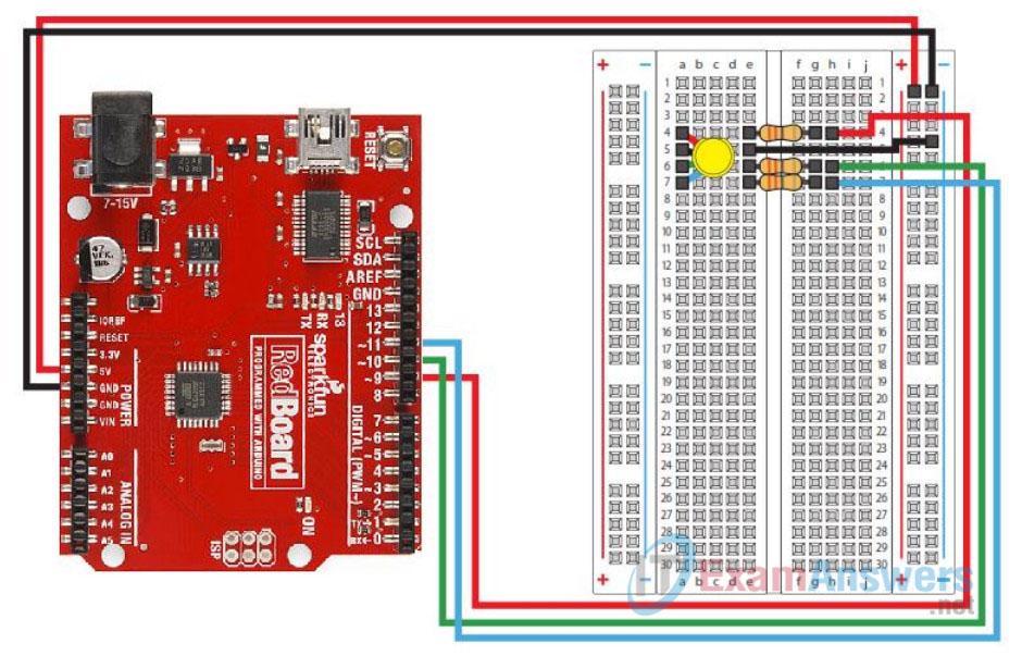 2.2.2.6 Lab - RGB LED using RedBoard and Arduino IDE (Answers) 9