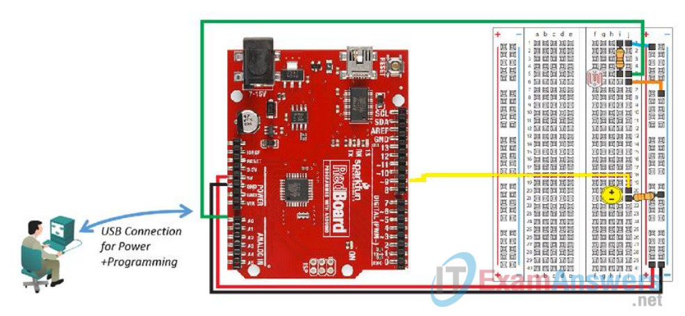 2.2.3.2 Lab - Photo Resistor using Redboard and Arduino IDE (Answers) 7