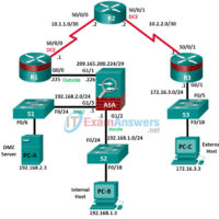 9.3.1.2 Lab - Configure ASA 5506-X Basic Settings and Firewall Using CLI Answers 1