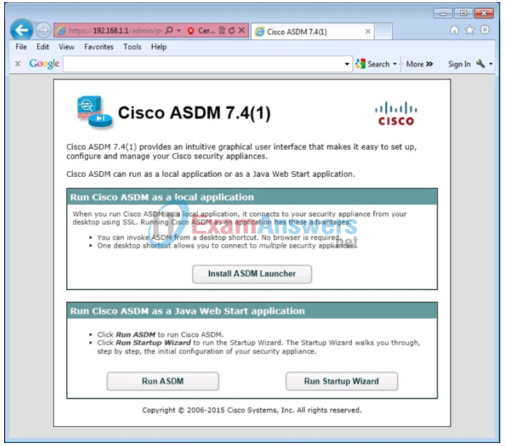 10.1.4.8 Lab - Configure ASA 5505 Basic Settings and Firewall Using ASDM Answers 40