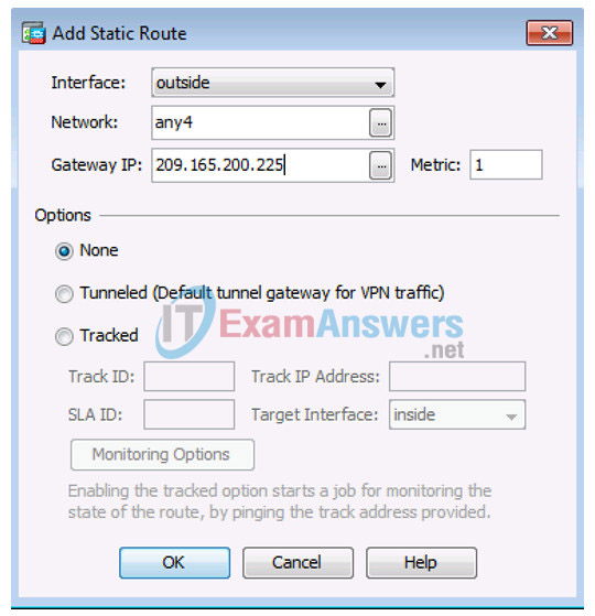 10.1.4.8 Lab - Configure ASA 5505 Basic Settings and Firewall Using ASDM Answers 57