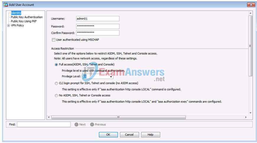 10.1.4.8 Lab - Configure ASA 5505 Basic Settings and Firewall Using ASDM Answers 61