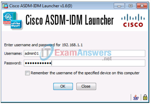 10.3.1.1 Lab - Configure Clientless Remote Access SSL VPNs Using ASA 5505 ASDM Answers 24