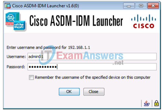 10.3.1.2 Lab - Configure AnyConnect Remote Access SSL VPN Using ASA 5505 ASDM Answers 44