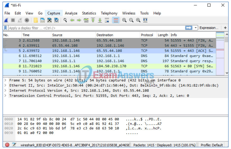 9.2.1.6 Lab - Using Wireshark to Observe the TCP 3-Way Handshake Answers 16